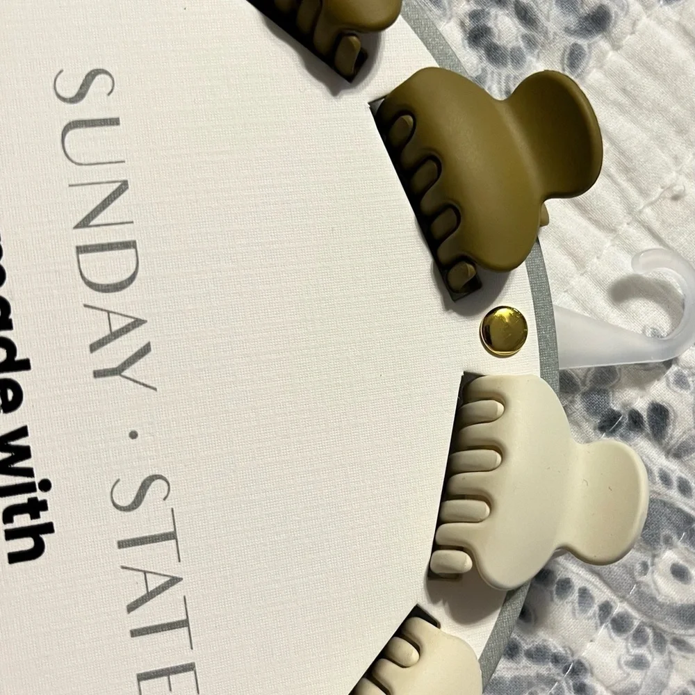 NEW Sunday State Hair Clips made with Recycled Plastic small size 12 clips